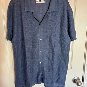 Bonobos Blue Casual Button Down Shirt Relaxed Fit